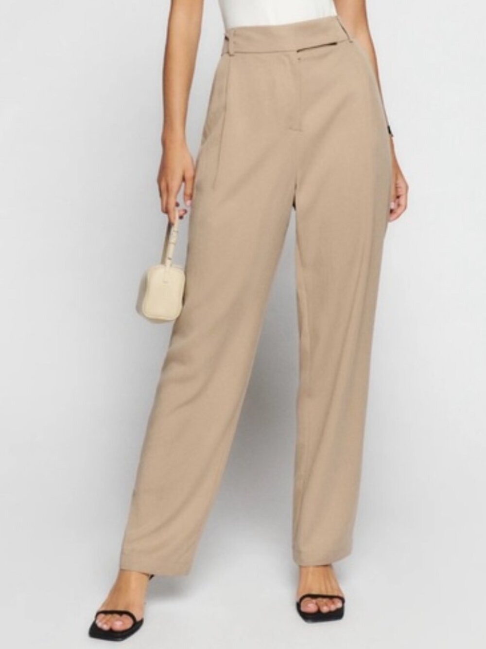 NEW NWT! REFORMATION LUCAS PANTS PLEATED RELAXED FIT HOLLYWOOD TROUSER sz 8